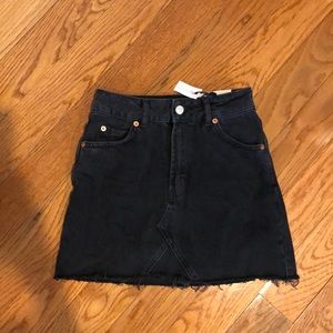 black denim skirt